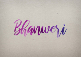 Bhanweri Watercolor Name DP