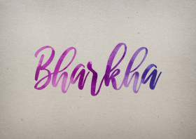 Bharkha Watercolor Name DP