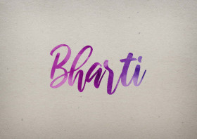 Bharti Watercolor Name DP