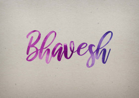Bhavesh Watercolor Name DP