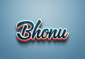 Cursive Name DP: Bhonu