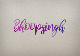 Bhoopsingh Watercolor Name DP