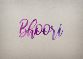 Bhoori Watercolor Name DP