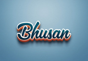 Cursive Name DP: Bhusan