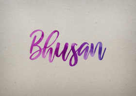 Bhusan Watercolor Name DP