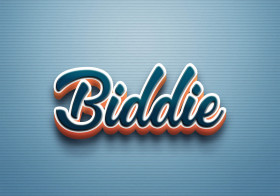 Cursive Name DP: Biddie