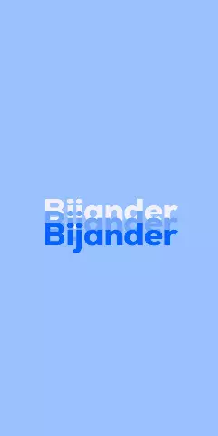 Name DP: Bijander