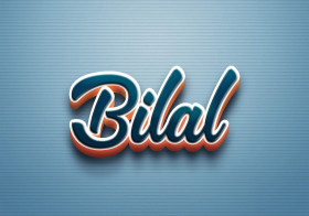 Cursive Name DP: Bilal
