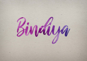 Bindiya Watercolor Name DP