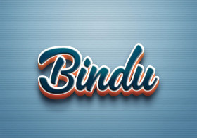 Cursive Name DP: Bindu