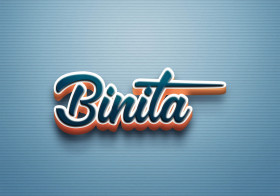 Cursive Name DP: Binita