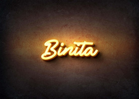 Glow Name Profile Picture for Binita