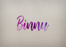 Binnu Watercolor Name DP