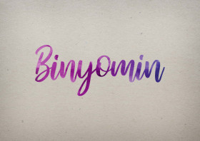 Binyomin Watercolor Name DP