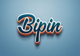 Cursive Name DP: Bipin