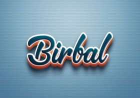Cursive Name DP: Birbal