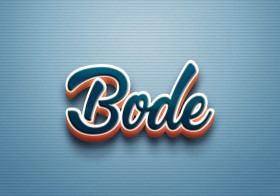 Cursive Name DP: Bode