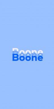 Name DP: Boone