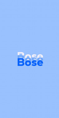 Name DP: Bose