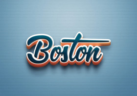 Cursive Name DP: Boston