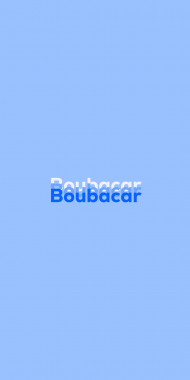 Name DP: Boubacar