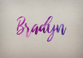 Bradyn Watercolor Name DP
