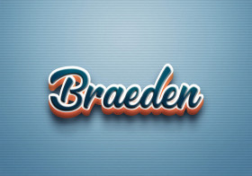 Cursive Name DP: Braeden