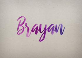 Brayan Watercolor Name DP