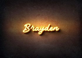 Glow Name Profile Picture for Brayden