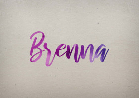 Brenna Watercolor Name DP