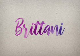 Brittani Watercolor Name DP