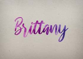 Brittany Watercolor Name DP