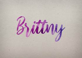 Brittny Watercolor Name DP