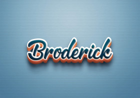 Cursive Name DP: Broderick