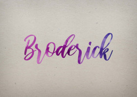 Broderick Watercolor Name DP