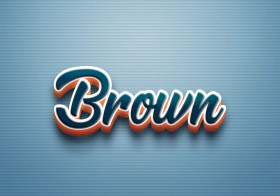 Cursive Name DP: Brown