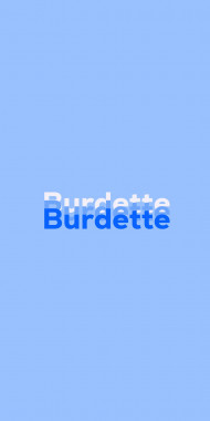 Name DP: Burdette