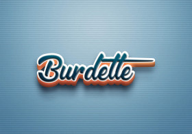 Cursive Name DP: Burdette