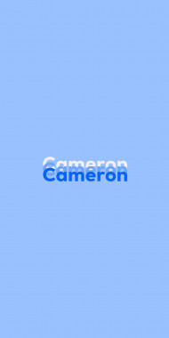 Name DP: Cameron