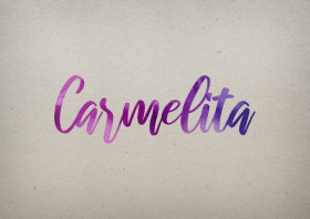 Carmelita Watercolor Name DP