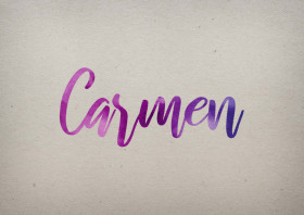 Carmen Watercolor Name DP