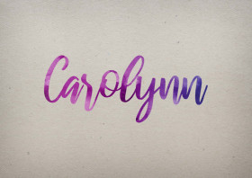 Carolynn Watercolor Name DP