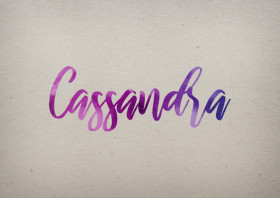 Cassandra Watercolor Name DP