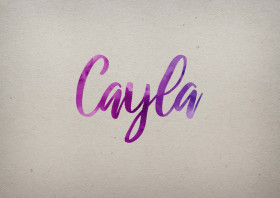 Cayla Watercolor Name DP