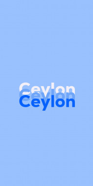 Name DP: Ceylon