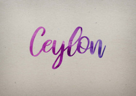 Ceylon Watercolor Name DP