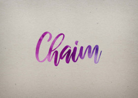 Chaim Watercolor Name DP