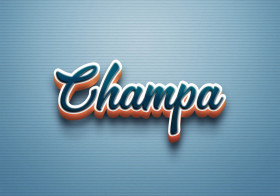 Cursive Name DP: Champa