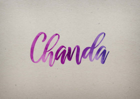 Chanda Watercolor Name DP