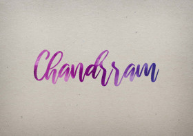 Chandrram Watercolor Name DP
